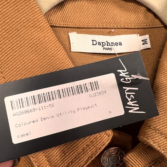 Daphnea Camel Denim Playsuit - Picture 3 of 4